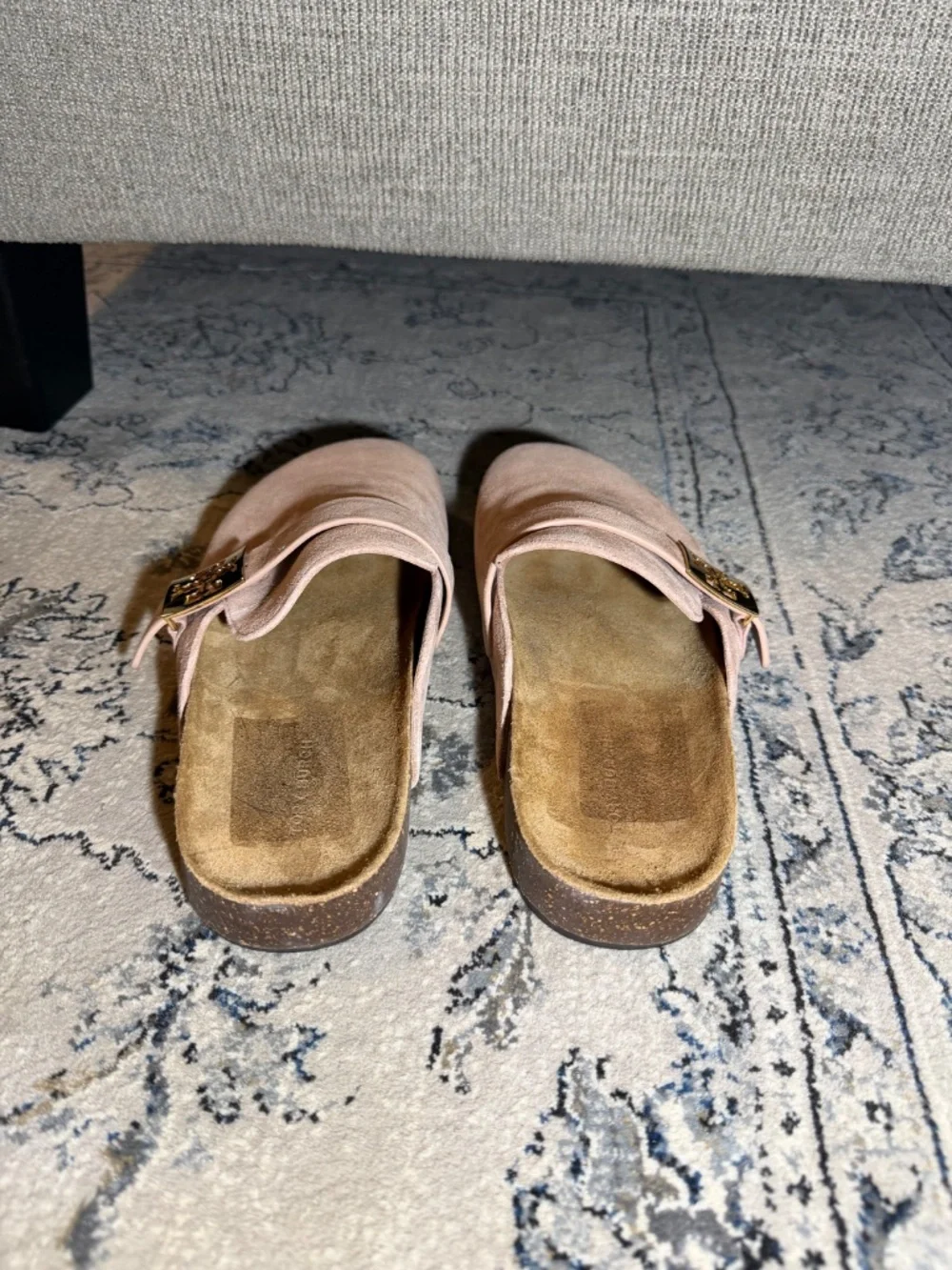 Tory Burch Mellow Mule Suede Pink/Gold